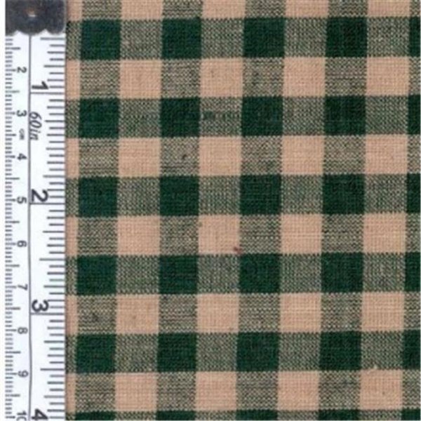 Textile Creations Textile Creations 124 Rustic Woven Fabric; 0.62 Check Green And Natural; 15 yd. 124